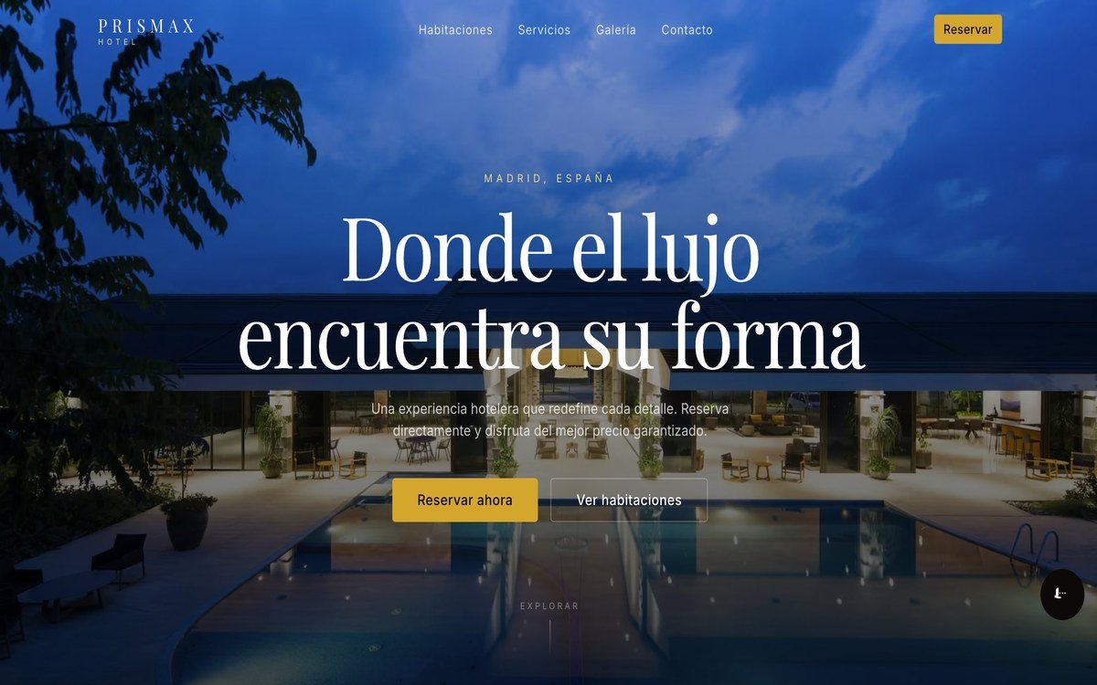 Prismax Hotel — Web de hotel de lujo en Madrid